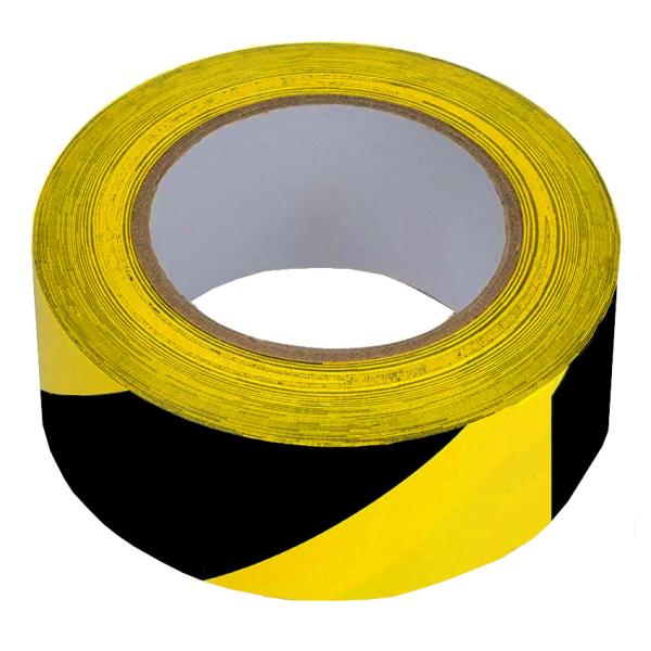 Floor marking tape black-yellow soft PVC adhesive tape warning tape marking tape trade fair industry 33m